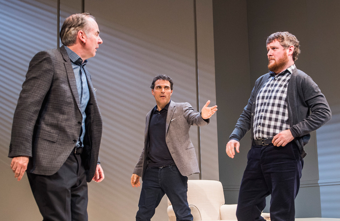 Paul Ritter, Rufus Sewell and Tim Key in Art at the Old Vic. Photo: Tristram Kenton