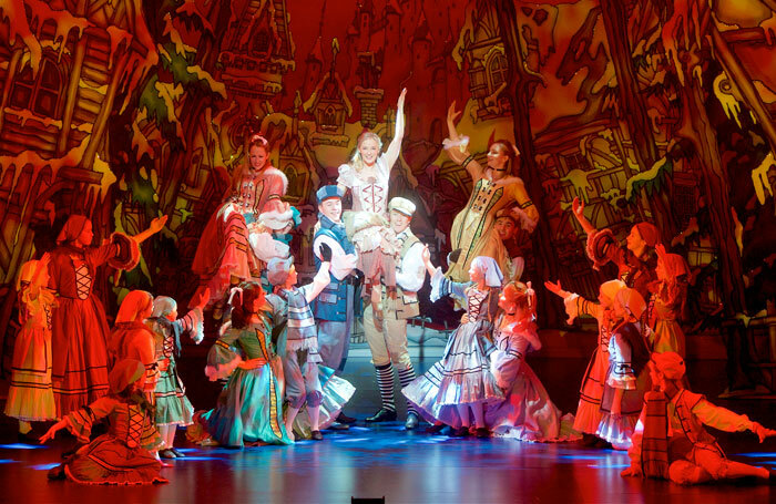 The cast of Cinderella at Bristol Hippodrome
