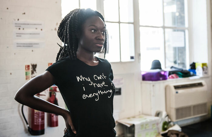 Heather Agyepong rehearsing for a production by Talawa Young People's Theatre. Photo: Lidia Crisafulli