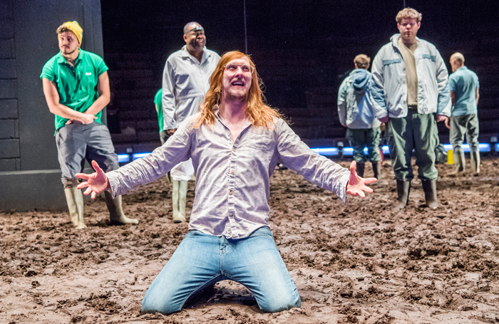 Leo Bill (centre) in A Midsummer Night's Dream at the Young Vic. Photo: Tristram Kenton