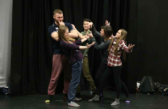 Young people rehearsing at Theatre Royal Wakefield. Photo: Amy Charles