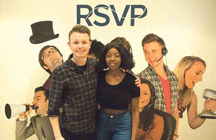 Zachary Cooke and Lolade Rufai at RSVP call centre. Photo: Zachary Cooke