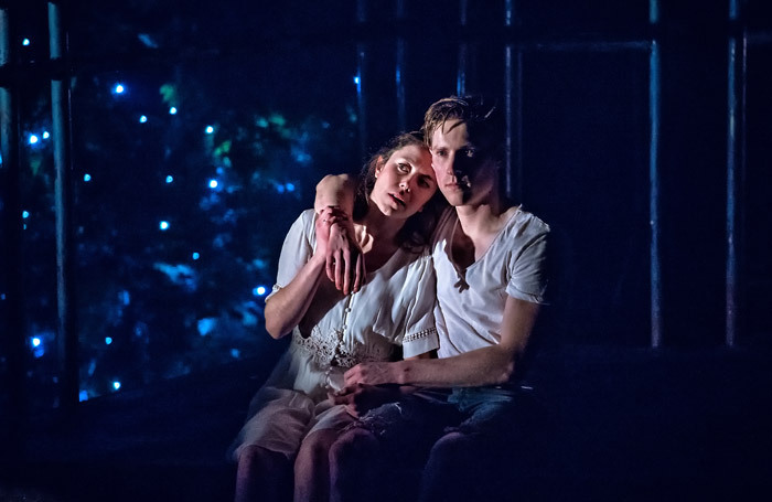 Tessa Parr and Dan Parr in Romeo and Juliet at West Yorkshire Playhouse. 
Photo: Anthony Robling