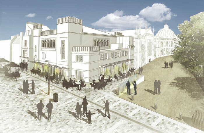 Artist's impression of the Brighton Dome Studio Theatre entrance and cafe