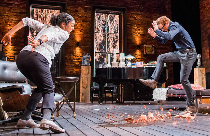 Damian Lewis and Sophie Okonedo in The Goat, Or Who Is Sylvia? at the Theatre Royal Haymarket. Photo: Tristram Kenton