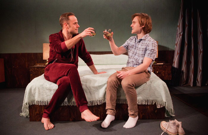 Jay Taylor and Oliver Coopersmith in 46 Beacon at Trafalgar Studios, London. Photo: Pete Le May