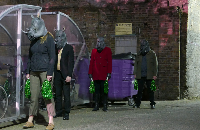 The cast of Rhino at Bow Arts, London