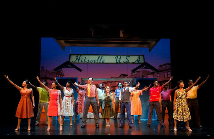 The cast of Motown the Musical at the Shaftesbury Theatre, London. Photo: Alastair Muir
