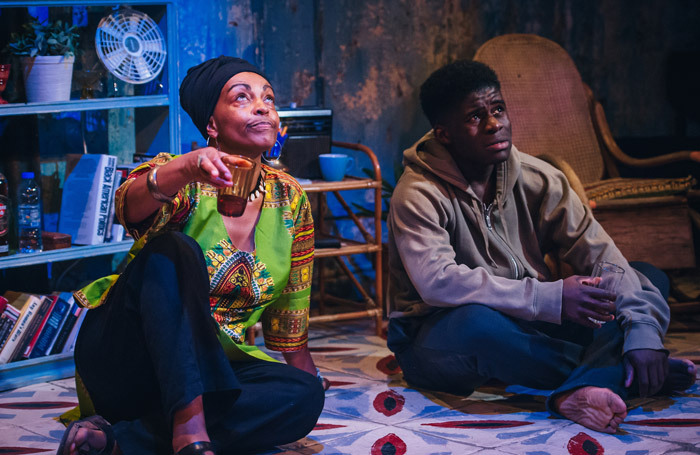 Adjoa Andoh and Kenneth Omole in Assata Taught Me at Gate Theatre, London. Photo: Ikin Yum