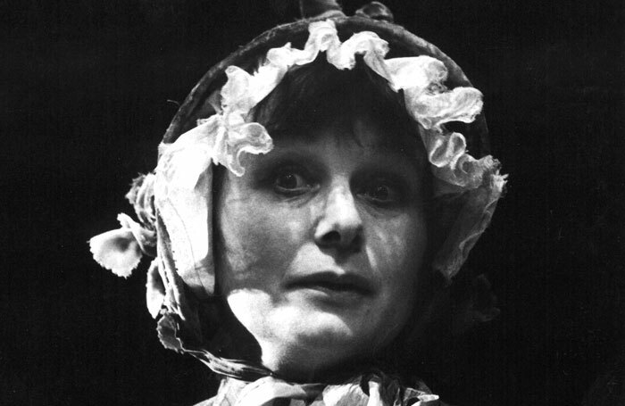 Ann Beach as Mrs Vincent Crummles in Nickleby and Me at Theatre Royal Stratford East in 1975