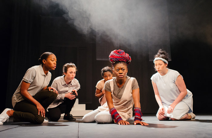 The cast of Medea at Bristol Old Vic. Photo: Jack Offord