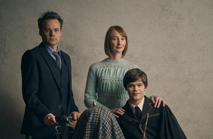 Harry Potter (Jamie Glover), Ginny Potter (Emma Lowndes), Albus Potter (Theo Ancient). Photo: Charlie Gray