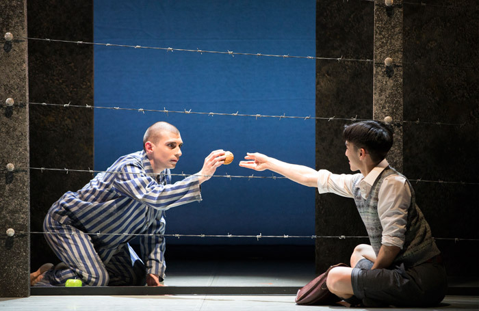 Matthew Koon and Filippo Di Vilio in The-Boy in the Striped Pyjamas at Richmond Theatre, London. Photo: Emma Kauldhar