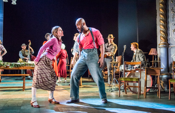 Shirley Henderson and Arinze Kene in Girl from the North Country at Old Vic, London. Photo: Tristram Kenton