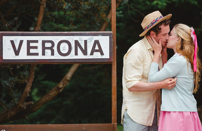 Jack Whitam and Megan Tyler in Two Gentlemen of Verona in Guildford. Photo: Matt Pereira