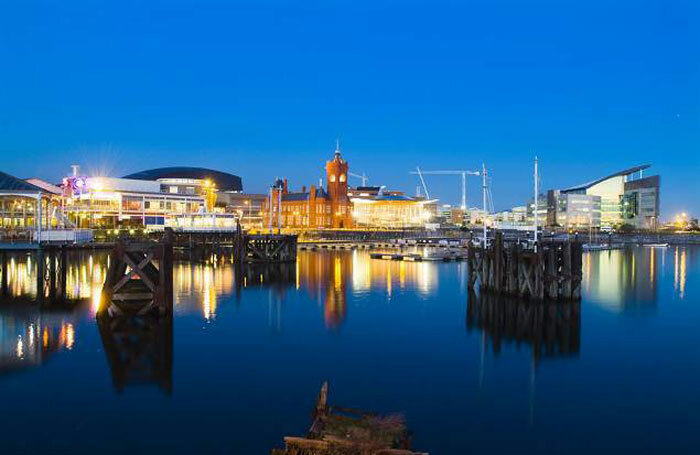 Cardiff Bay, where the Cardiff School of Acting is based