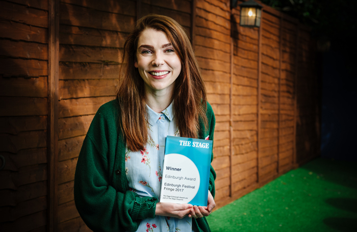 Milly Thomas, a winner of The Stage Edinburgh Award. Photo: Alex Brenner