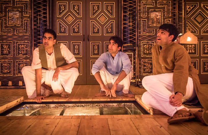 The cast of Lions and Tigers at Sam Wanamaker Playhouse, London. Photo: Marc Brenner