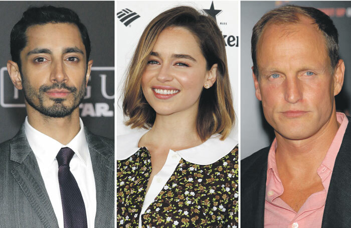 Riz Ahmed, Emilia Clarke and Woody Harrelson have been announced as patrons of the Open Door scheme. Photos: Shutterstock