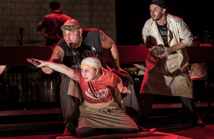 Scene from The Golden Dragon at Sherman Theatre, Cardiff. Photo: Clive Barda
