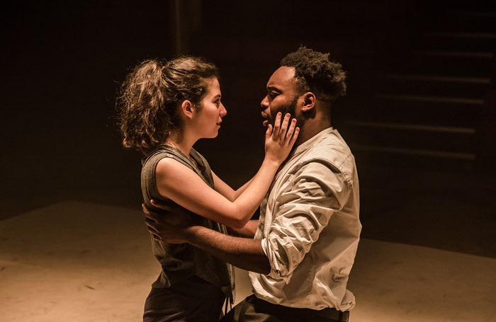 Norah Lopez Holden and Abraham Popoola in Othello at Tobacco Factory, Bristol