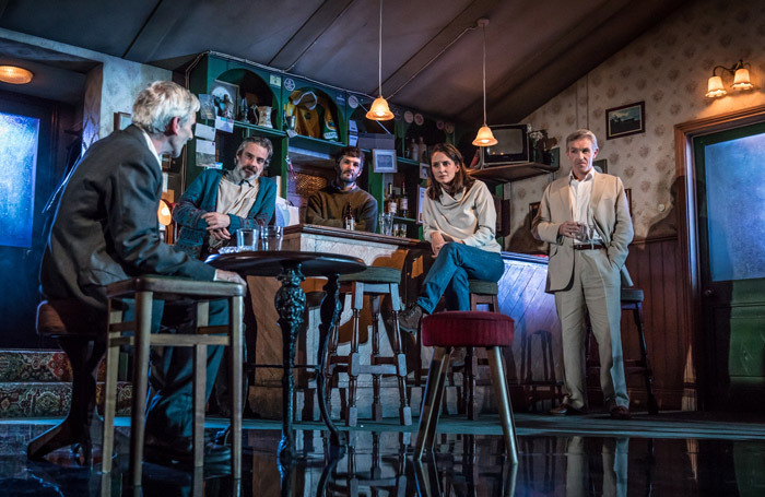 The cast of The Weir at Mercury Theatre, Colchester. Photo: Marc Brenner