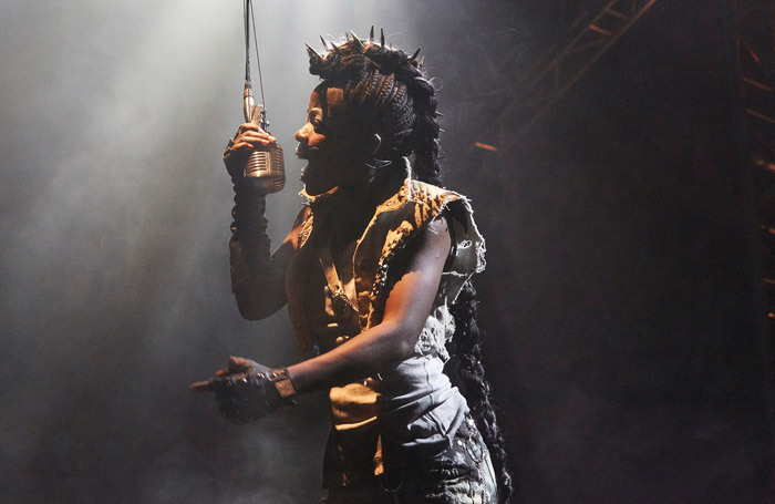 Debbie Korley in Beowulf at the Unicorn Theatre, London