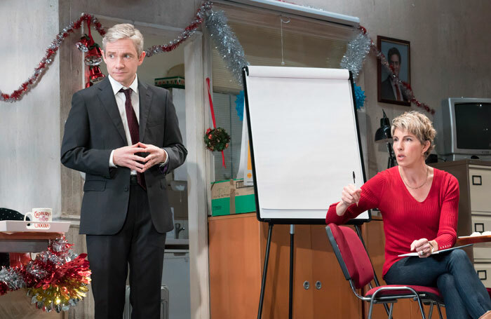 Martin Freeman and Tamsin Greig in Labour of Love at London's Noel Coward Theatre. Photo: Johan Persson