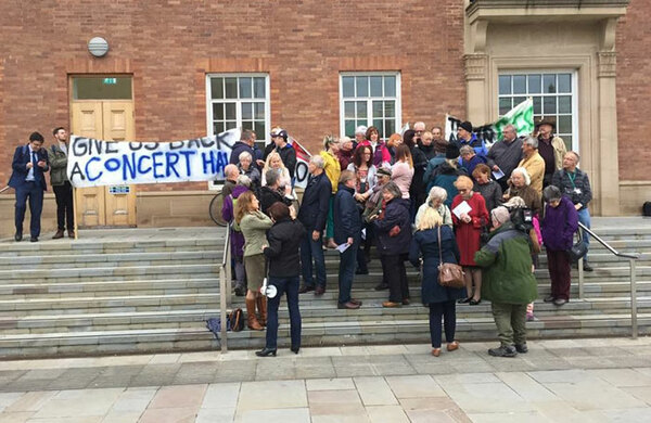 Theatre groups protest against proposed Derby Assembly Rooms replacement