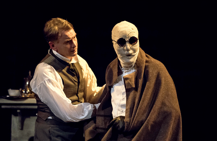 Paul McEwan and Matthew Spencer in The Invisible Man at the Queen's Theatre, Hornchurch. Photo: Mark Sepple
