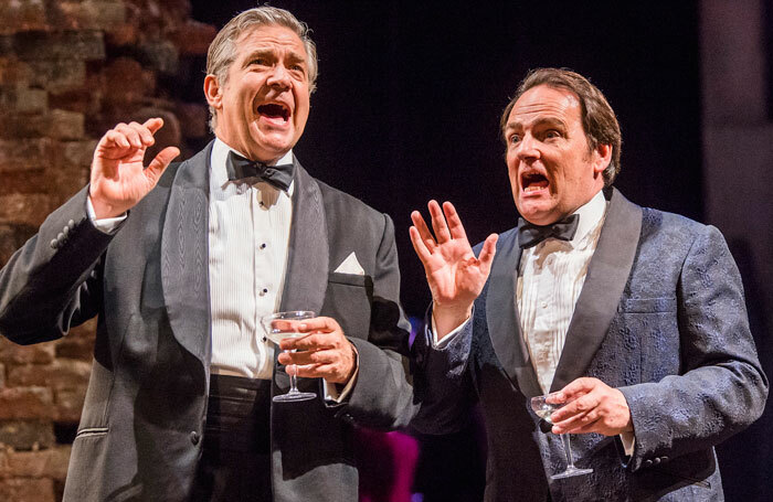 Philip Quast and Peter Forbes in Follies at the National Theatre. Photo: Tristram Kenton