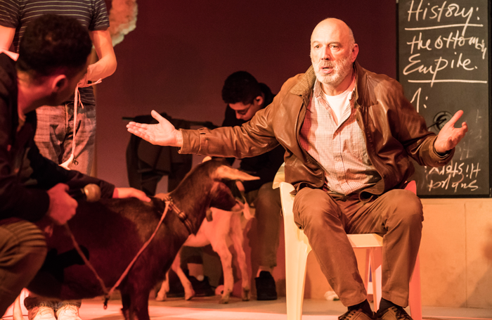 Carlos Chahine in Goats at the Royal Court. Photo: Johan Persson