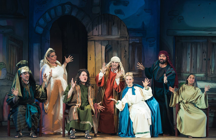 The cast of The Scouse Nativity at Royal Court, Liverpool. Photo: AB Photography