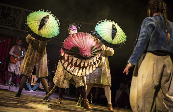 Clara Darcy as the Cheshire Cat in Alice in Wonderland at Northern Stage. Photo: Pamela Raith Photography
