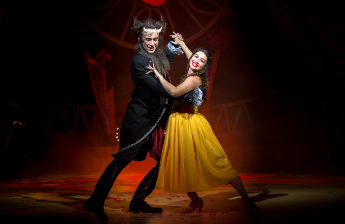 James Lawrence and Daniella Piper in Beauty and the Beast at Queen's Theatre Hornchurch. Photo: Mark Sepple