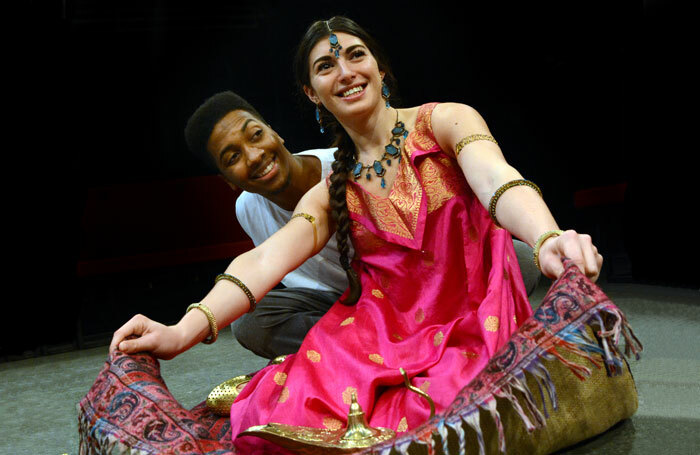 Marcquelle Ward and Dora Rubinstein in Aladdin at the Dukes, Lancaster