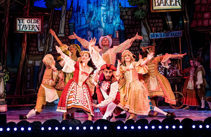 The cast of Cinderella at the Alhambra Theatre, Bradford