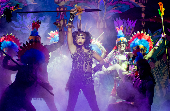 Joelle Dyson (centre) in Peter Pan at Theatre Royal Plymouth. Photo: Alastair Muir