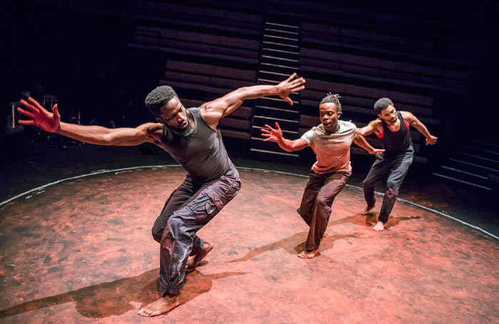 The cast of The Brothers Size at the Young Vic, London. Photo: Tristram Kenton