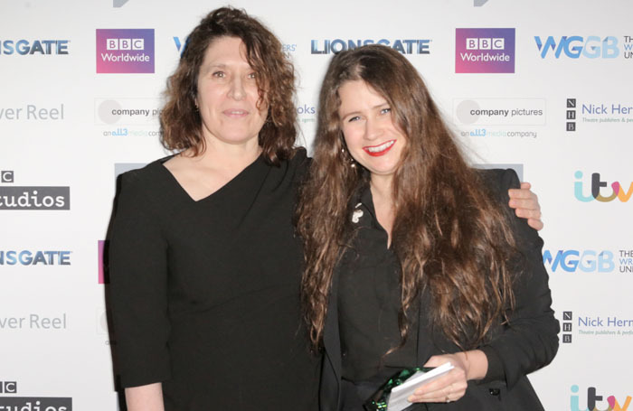 April de Angelis and Lucy Kirkwood at the Writers' Guild Awards 2018. Photo: Matt Writtle