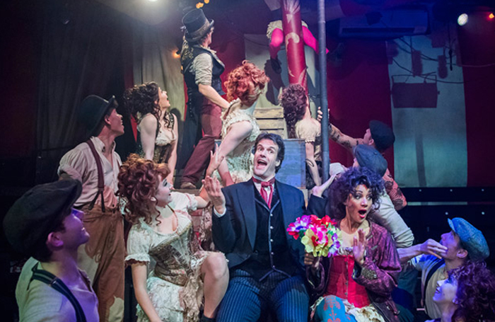 Marcus Brigstocke in Barnum at the Menier Chocolate Factory. Photo: Tristram Kenton