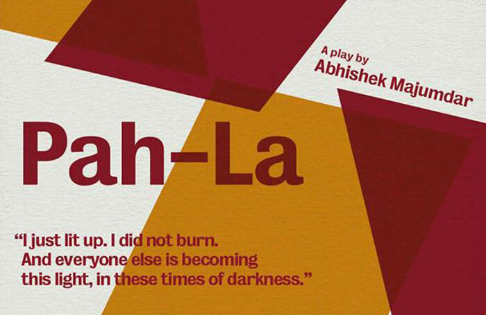 Poster for Abhishek Majumdar's work Pah-la, which the playwright posted on Facebook