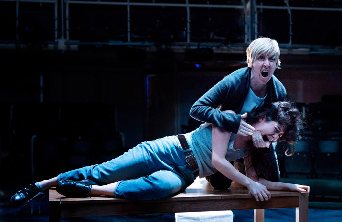 Julie Hesmondhalgh and Norah Lopez Holden in The Almighty Sometimes at Royal Exchange Theatre, Manchester. Photo: Manuel Harlan