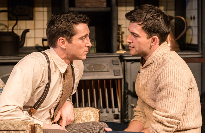 Ben Batt and Jonathan Bailey in The York Realist at the Donmar Warehouse, London. Photo: Johan Persson