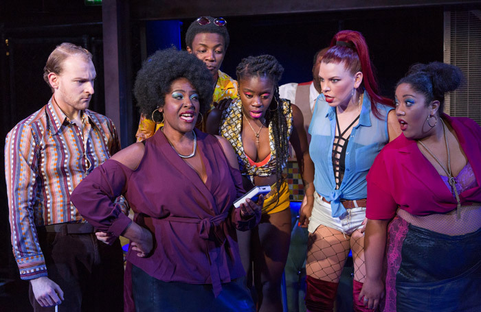 The cast of The Life at Southwark Playhouse, London. Photo: Conrad Blakemore