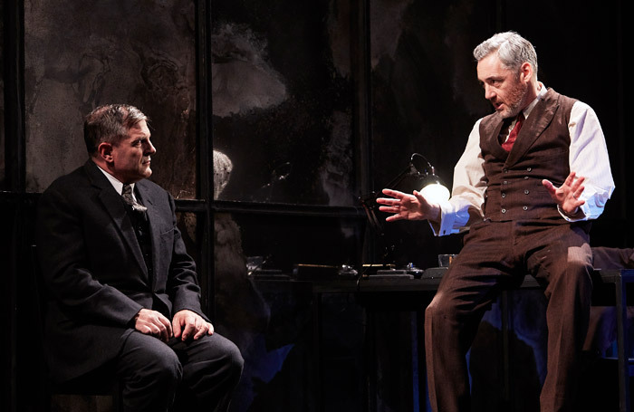 Michael Matus and Michael Higgs in Broken Glass at Watford Palace Theatre. Photo: The Other Richard