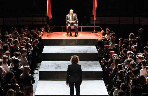 The stage managers who keep Julius Caesar’s crowds controlled at the Bridge