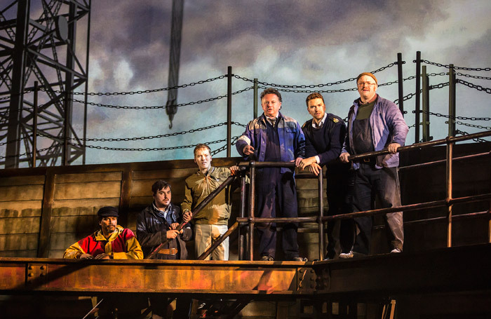 The cast of The Last Ship at Northern Stage, Newcastle-upon-Tyne. Photo: Pamela Raith