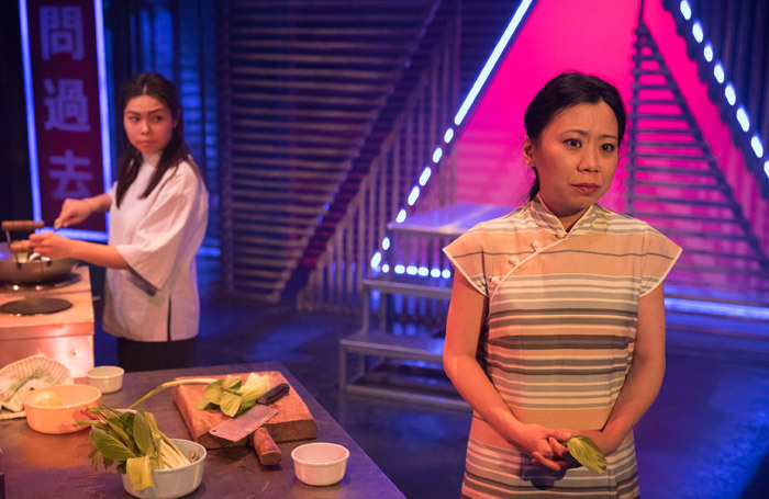 Siu See-Hung and Tina-Chiang in Mountains at Royal Exchange Theatre, Manchester. Photo: Jonathan Keenan