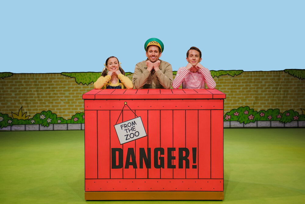 The cast of Dear Zoo at Churchill Theatre, Bromley